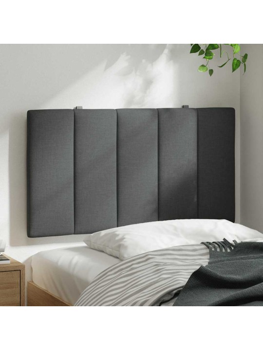 Polštář na čelo postele tmavě šedý 80 cm textil
