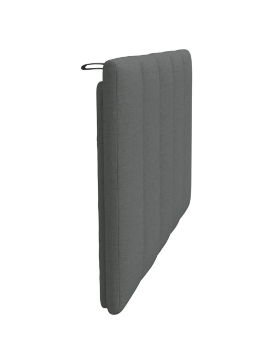 Polštář na čelo postele tmavě šedý 80 cm textil