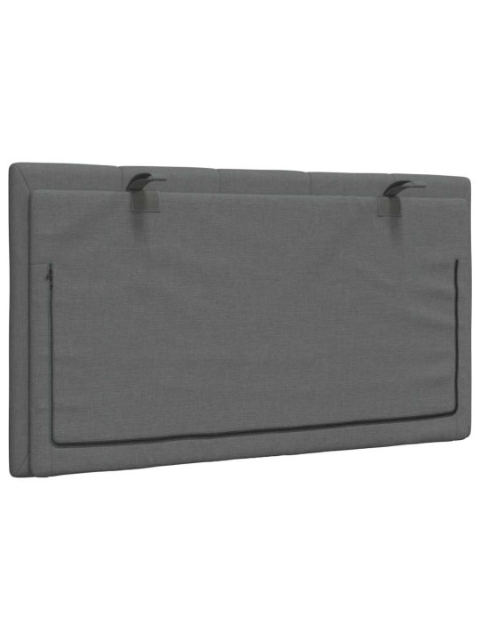 Polštář na čelo postele tmavě šedý 80 cm textil