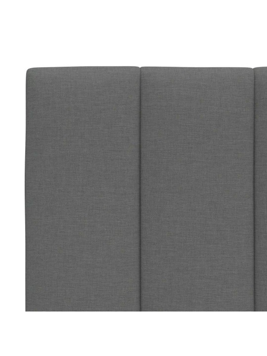 Polštář na čelo postele tmavě šedý 80 cm textil