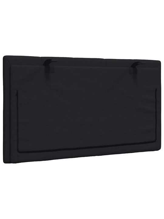 Polštář na čelo postele černý 80 cm textil