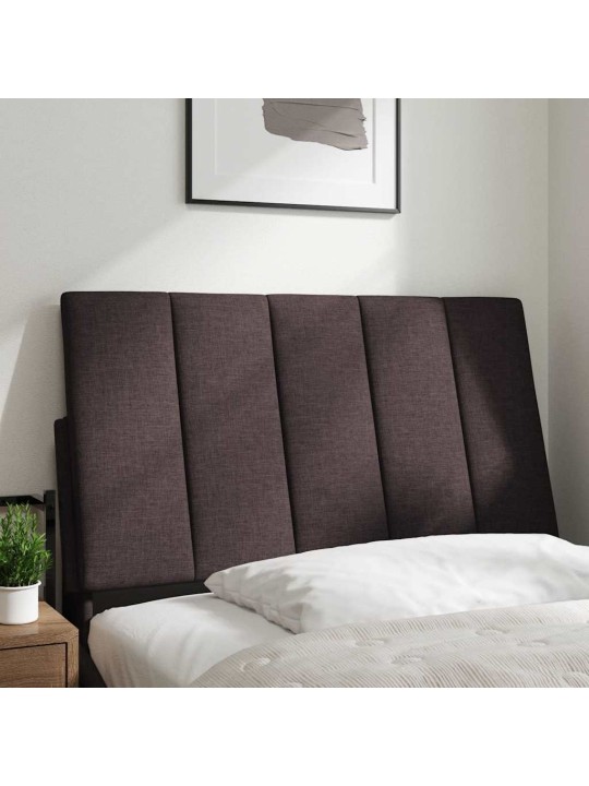 Polštář na čelo postele tmavě hnědý 80 cm textil