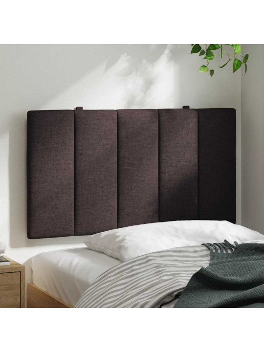 Polštář na čelo postele tmavě hnědý 80 cm textil