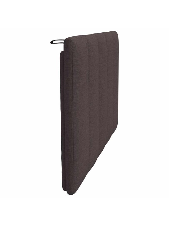 Polštář na čelo postele tmavě hnědý 80 cm textil