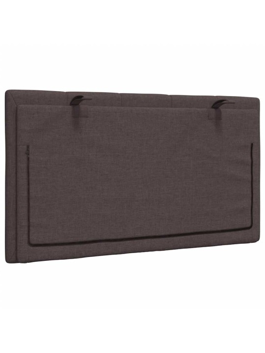 Polštář na čelo postele tmavě hnědý 80 cm textil