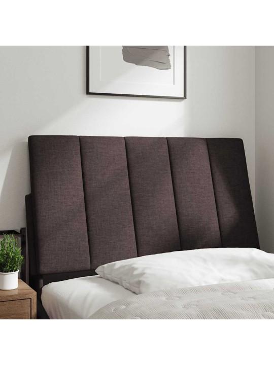 Polštář na čelo postele tmavě hnědý 90 cm textil