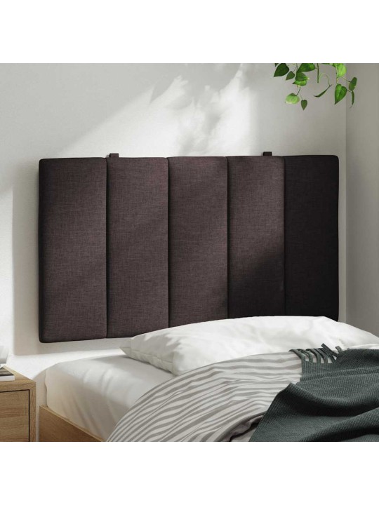 Polštář na čelo postele tmavě hnědý 90 cm textil