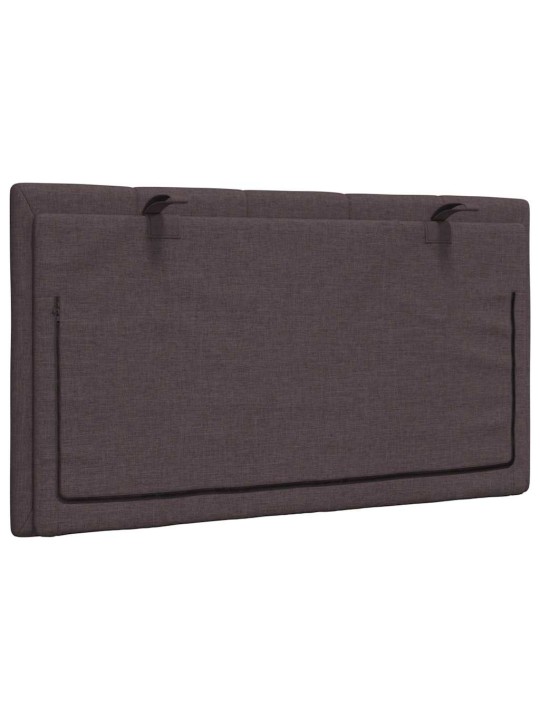 Polštář na čelo postele tmavě hnědý 90 cm textil