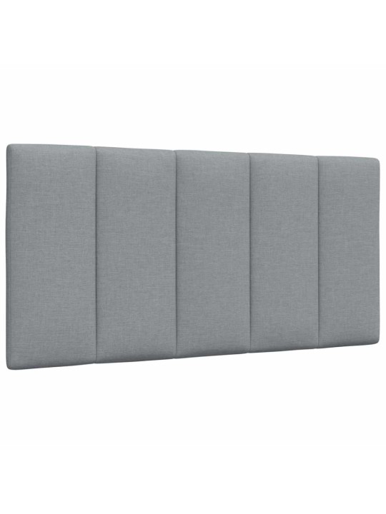 Polštář na čelo postele světle šedý 100 cm textil
