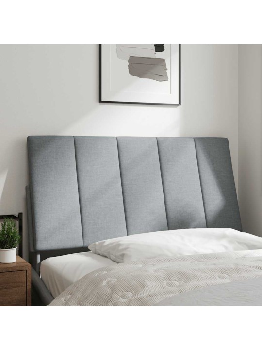 Polštář na čelo postele světle šedý 100 cm textil