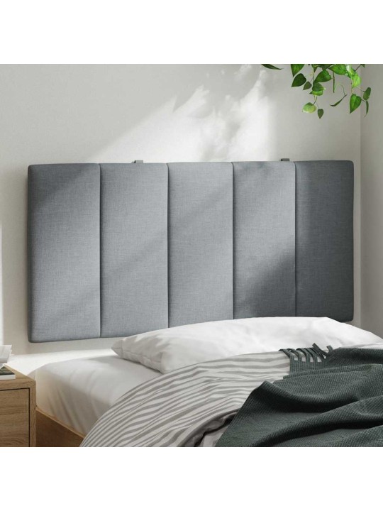 Polštář na čelo postele světle šedý 100 cm textil