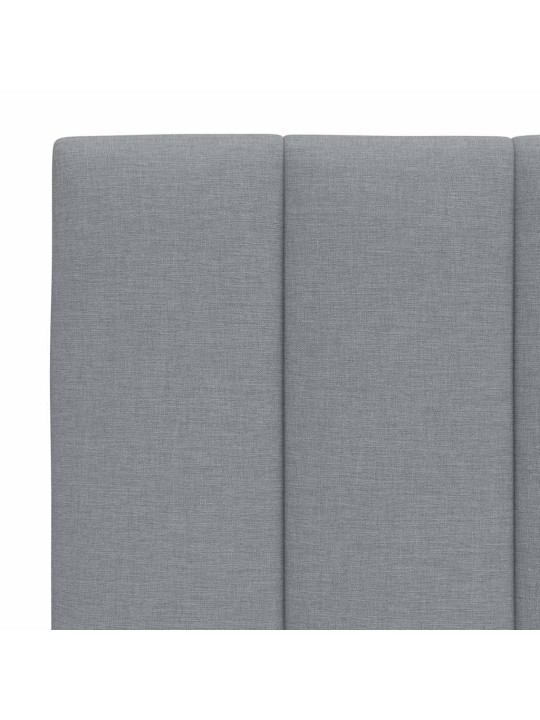Polštář na čelo postele světle šedý 100 cm textil