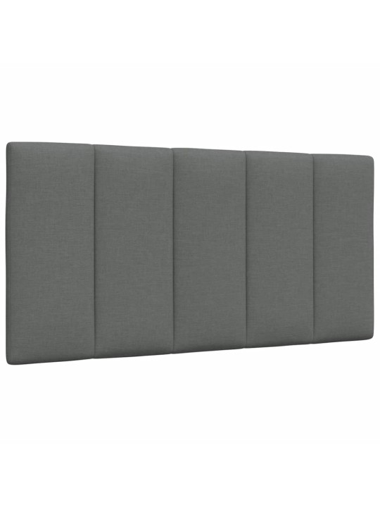 Polštář na čelo postele tmavě šedý 100 cm textil