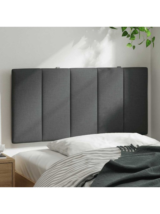 Polštář na čelo postele tmavě šedý 100 cm textil