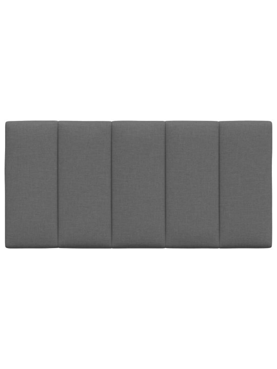 Polštář na čelo postele tmavě šedý 100 cm textil