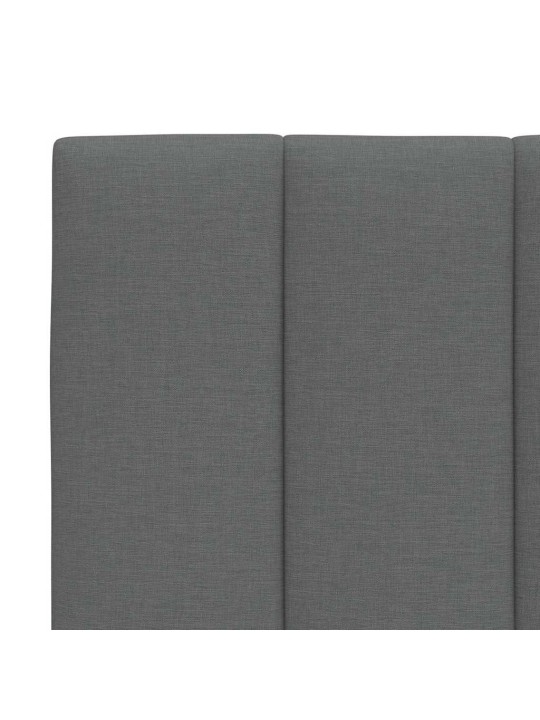 Polštář na čelo postele tmavě šedý 100 cm textil