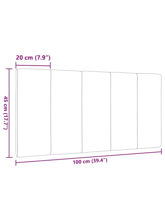 Polštář na čelo postele tmavě šedý 100 cm textil