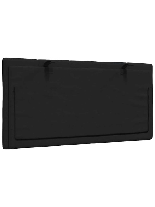 Polštář na čelo postele černý 100 cm textil
