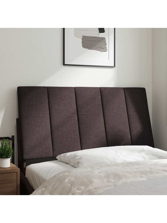 Polštář na čelo postele tmavě hnědý 100 cm textil