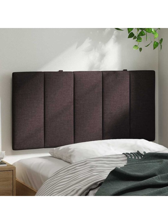 Polštář na čelo postele tmavě hnědý 100 cm textil