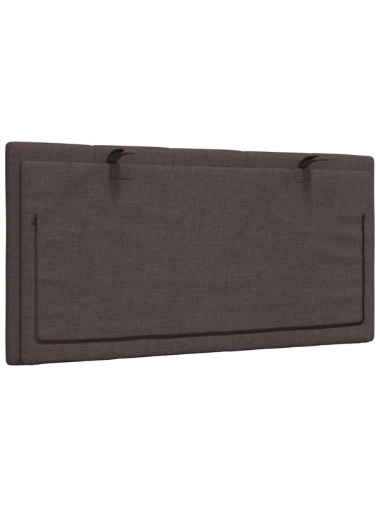 Polštář na čelo postele tmavě hnědý 100 cm textil