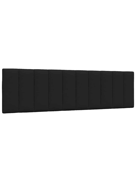 Polštář na čelo postele černý 180 cm textil