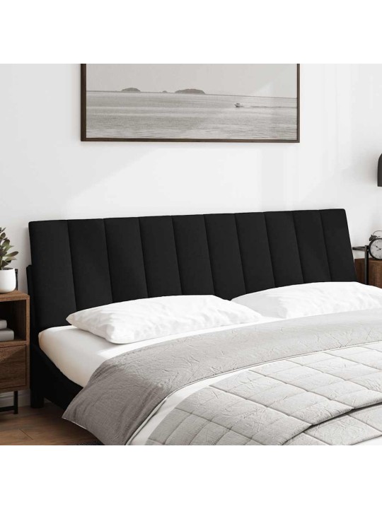 Polštář na čelo postele černý 180 cm textil