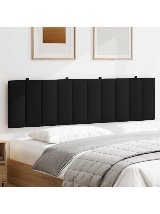 Polštář na čelo postele černý 180 cm textil
