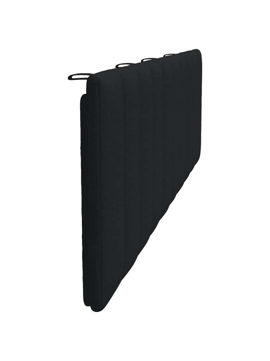Polštář na čelo postele černý 180 cm textil