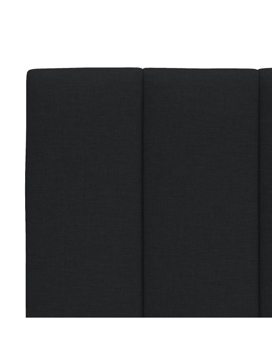 Polštář na čelo postele černý 180 cm textil