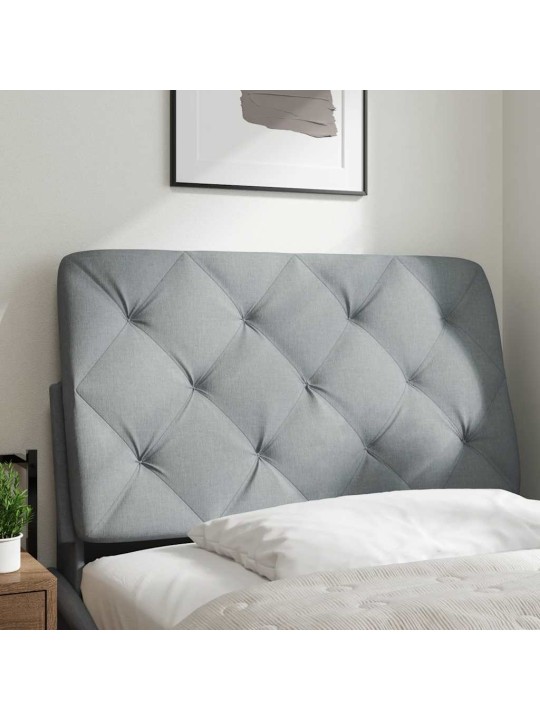 Polštář na čelo postele světle šedý 80 cm textil