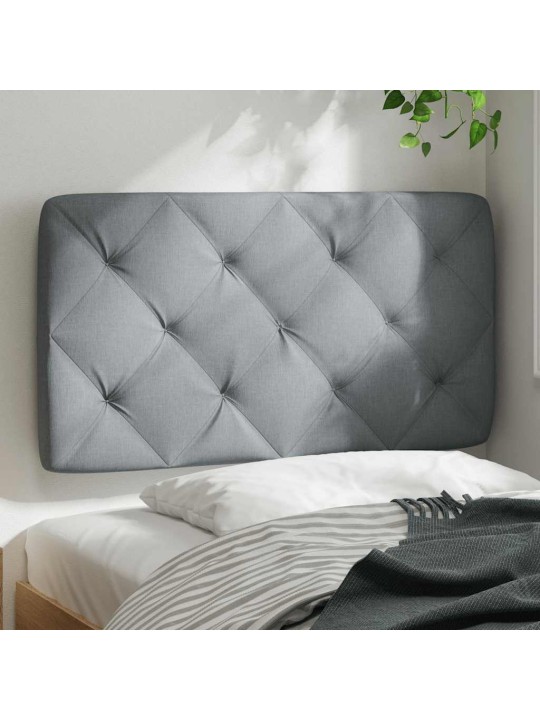 Polštář na čelo postele světle šedý 80 cm textil