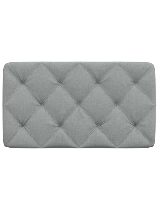Polštář na čelo postele světle šedý 80 cm textil