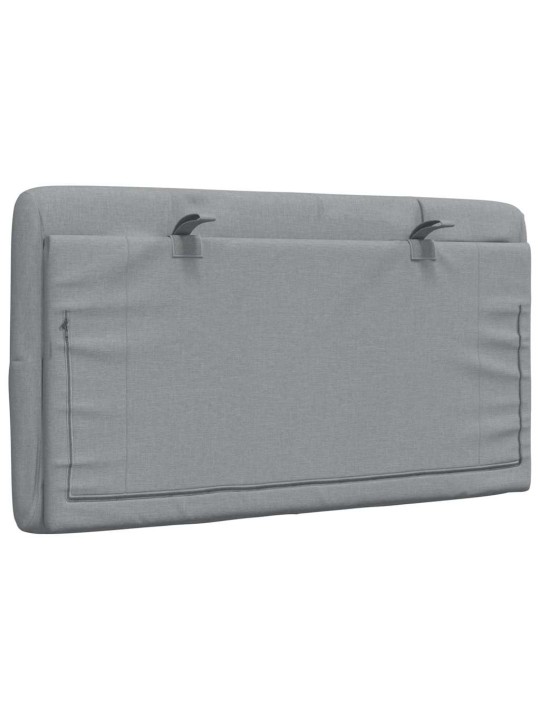 Polštář na čelo postele světle šedý 80 cm textil