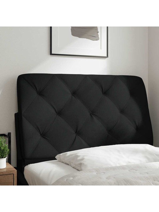 Polštář na čelo postele černý 80 cm textil