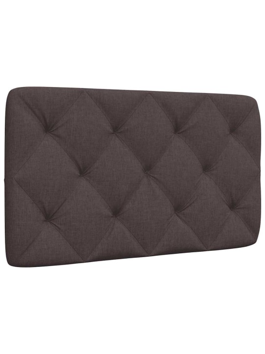 Polštář na čelo postele tmavě hnědý 80 cm textil