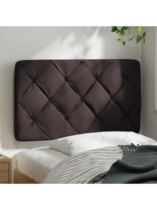 Polštář na čelo postele tmavě hnědý 80 cm textil