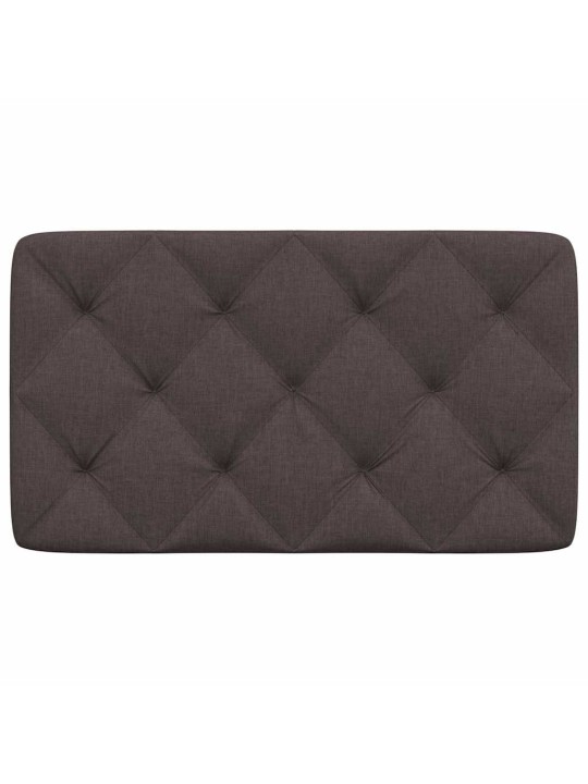 Polštář na čelo postele tmavě hnědý 80 cm textil