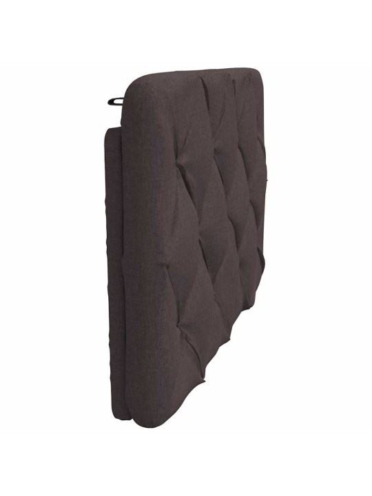 Polštář na čelo postele tmavě hnědý 80 cm textil