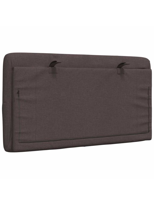 Polštář na čelo postele tmavě hnědý 80 cm textil