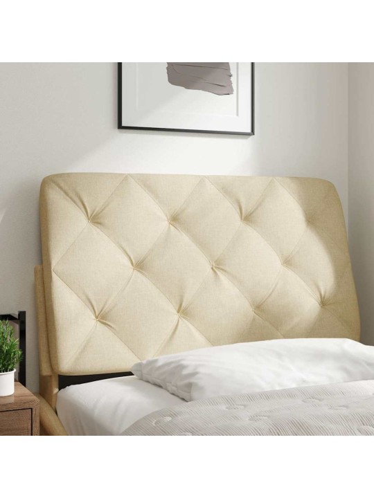 Polštář na čelo postele krémový 80 cm textil