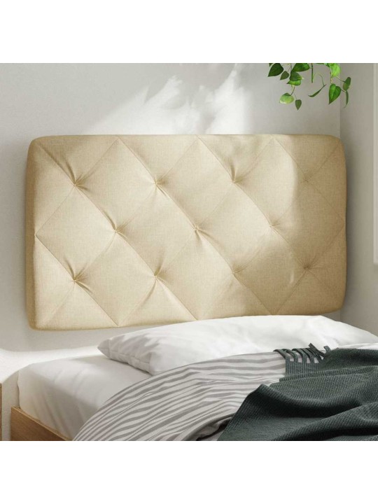 Polštář na čelo postele krémový 80 cm textil