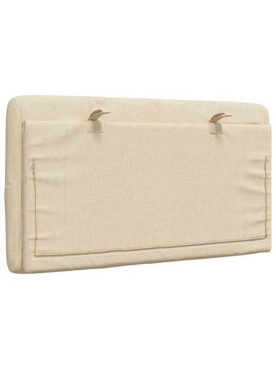 Polštář na čelo postele krémový 80 cm textil