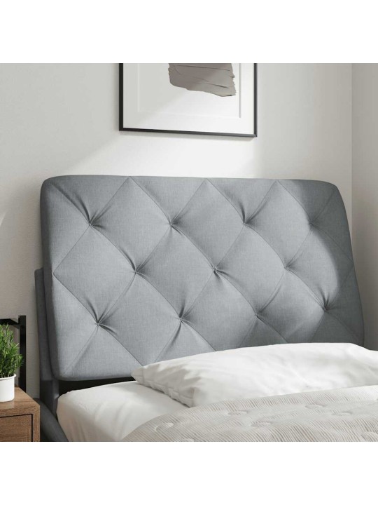 Polštář na čelo postele světle šedý 90 cm textil