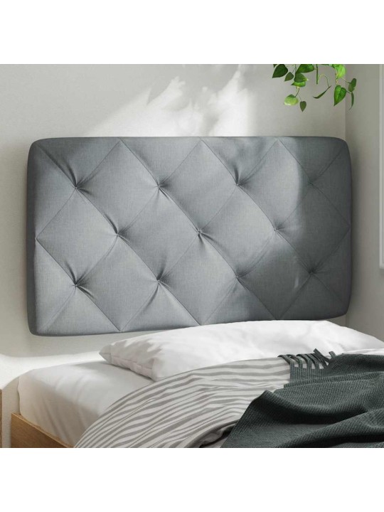 Polštář na čelo postele světle šedý 90 cm textil