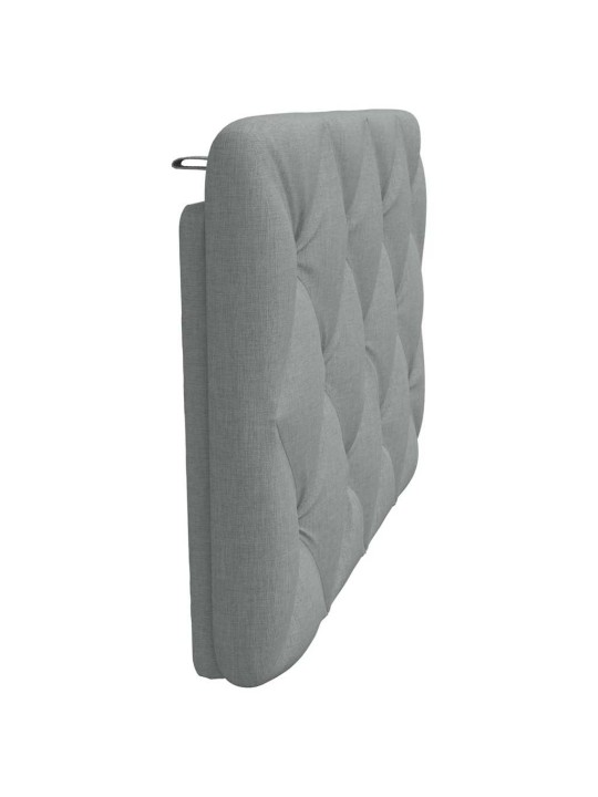 Polštář na čelo postele světle šedý 90 cm textil