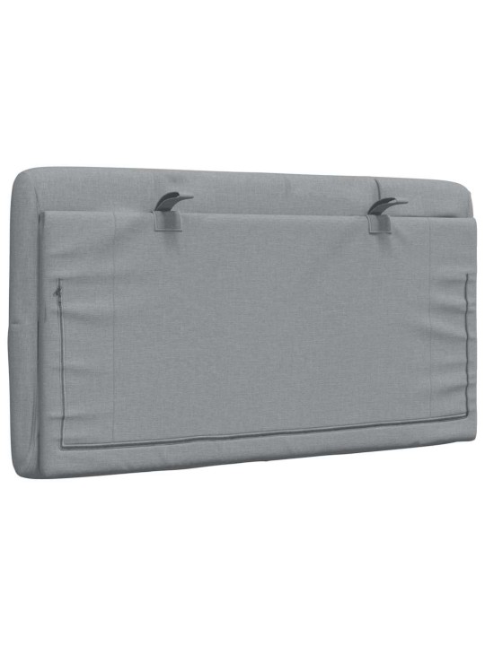 Polštář na čelo postele světle šedý 90 cm textil