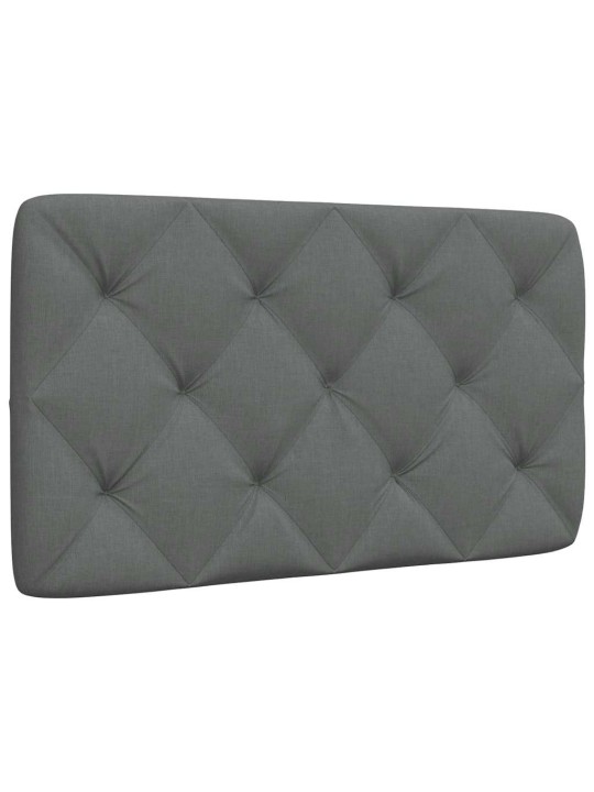 Polštář na čelo postele tmavě šedý 90 cm textil