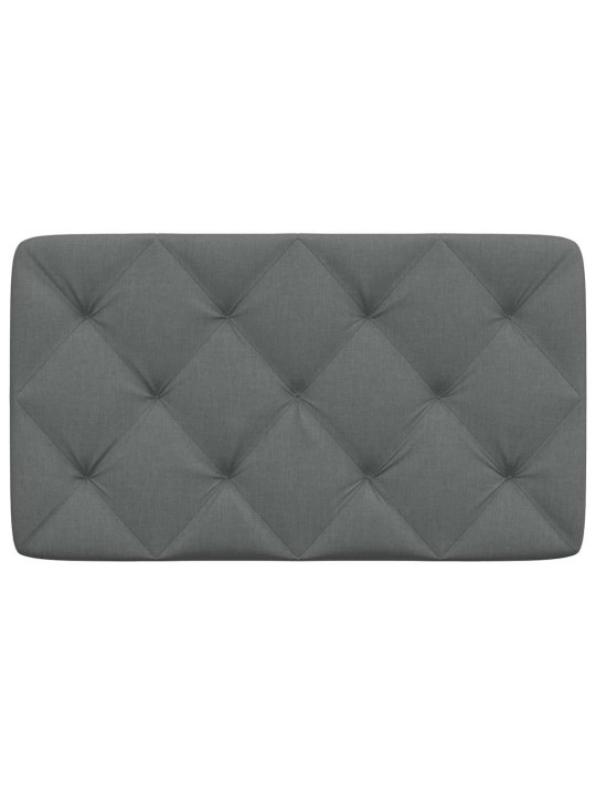 Polštář na čelo postele tmavě šedý 90 cm textil