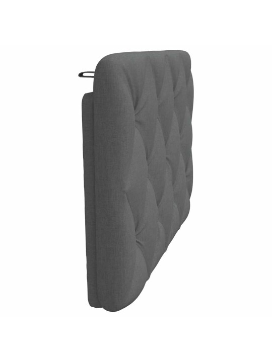 Polštář na čelo postele tmavě šedý 90 cm textil